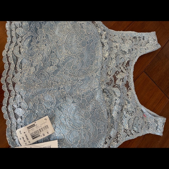 Fancy blue lace blouse for all occasions for girls ! size 13 juniors - Picture 2 of 5